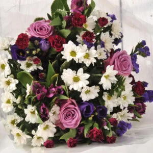 purple flower bouquet