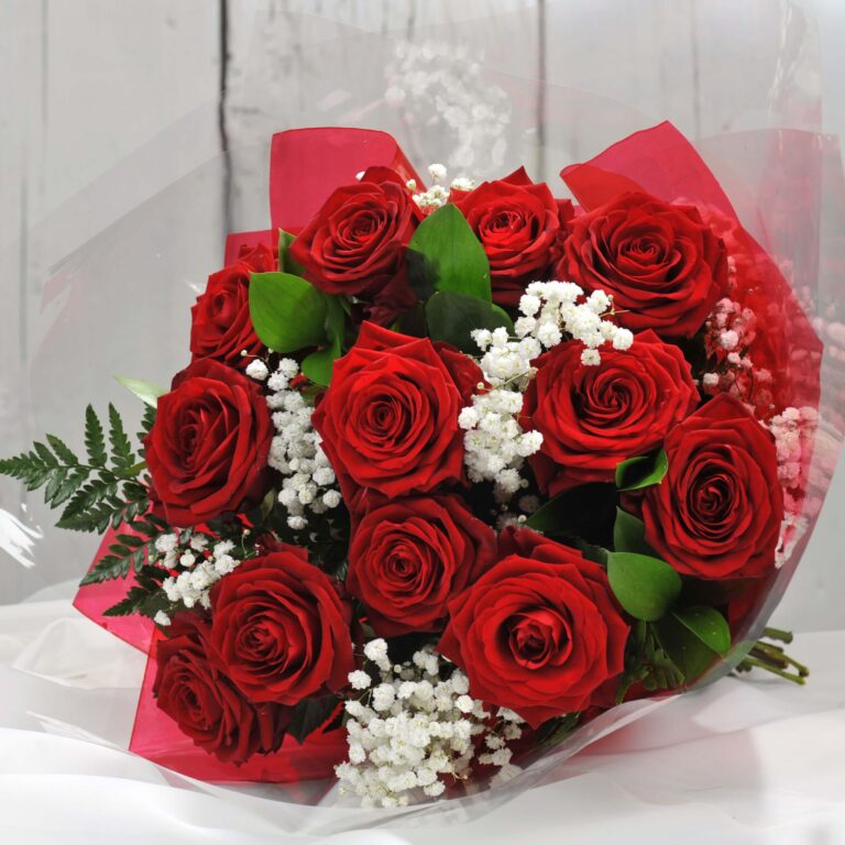 12 Luxury Red Naomi Roses