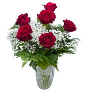 side product shot red Naomi 6 roses