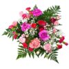 Carnation fresh flower bouquet top down pink and cerise