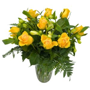 main front rose and alstoemeria yellow smaller