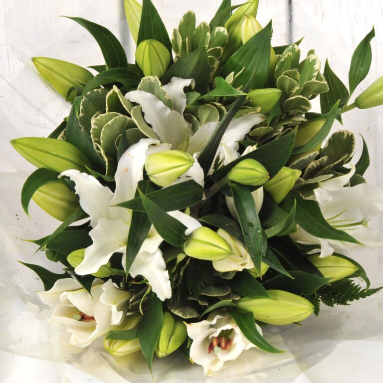 White Oriental Lily Bouquet