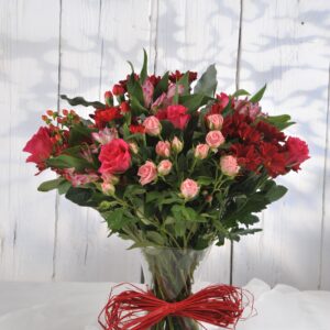 Christmas Pink and Red Bouquet