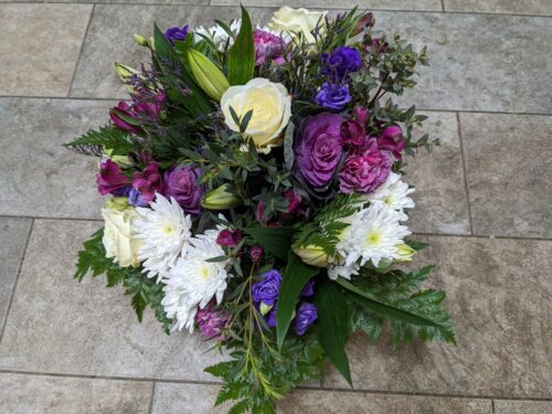 Purple and White Flower Bouquet photo review