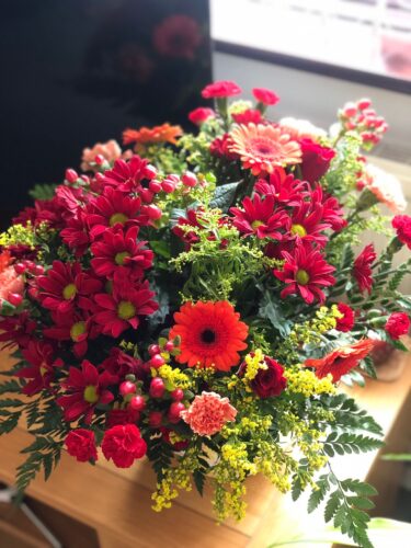 Orange Red and Yellow Bouquet photo review