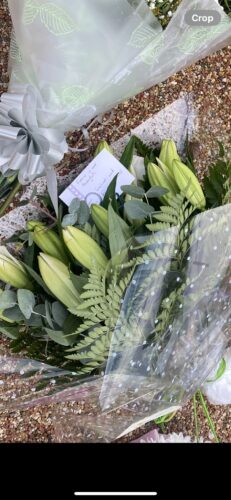 All White Oriental Lily Bouquet photo review
