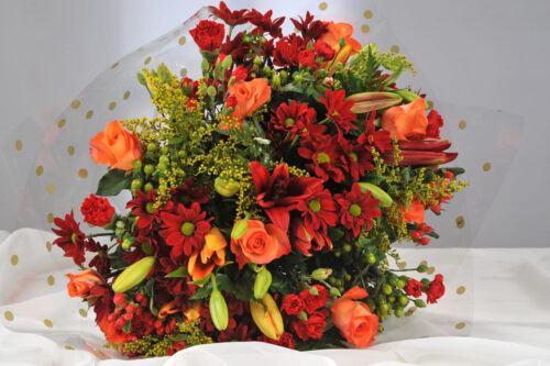 Orange Red and Yellow Bouquet photo review